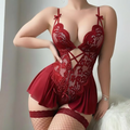 Devos Scarlet Lace Babydoll Teddy