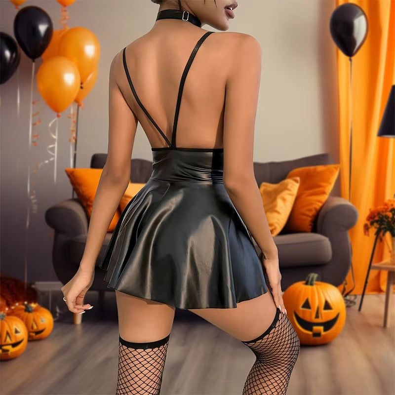 Dark Devos Midnight Seduction Faux Leather Dress