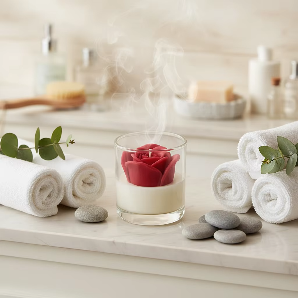 Devos Rose Blossom Scented Candle