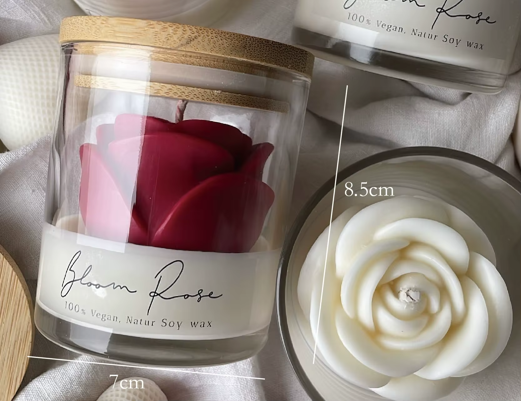 Devos Rose Blossom Scented Candle